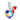 Puzzle Heart Charm, Multicolour
