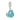 Tree of Life Heart Charm, Turquoise