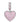 Pave Heart Charm, Pink