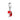 Key Charm, Red Enamel