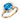 OCEAN GOLD - Blue Ratanakiri Zircon Gold Ring
